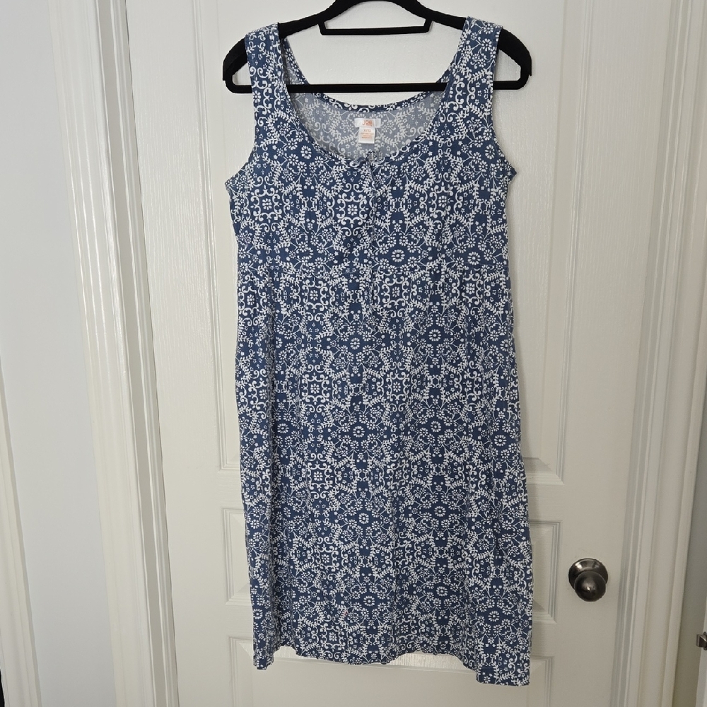Joe Fresh Navy and White Patterned Top